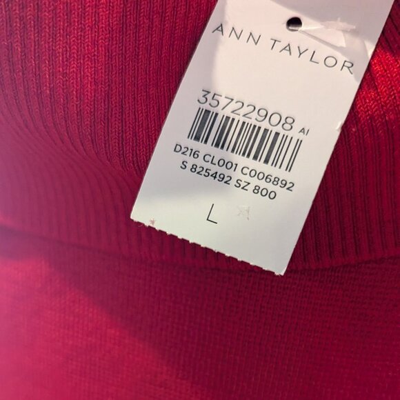 Ann Taylor Off The Shoulder Midi Sweater Dress - Picture 8 of 9